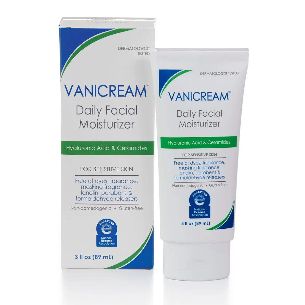 Vanicream Daily Facial Moisturizer with Hyaluronic Acid & Ceramides for Sensitive Skin - Unscented - 3 fl oz
