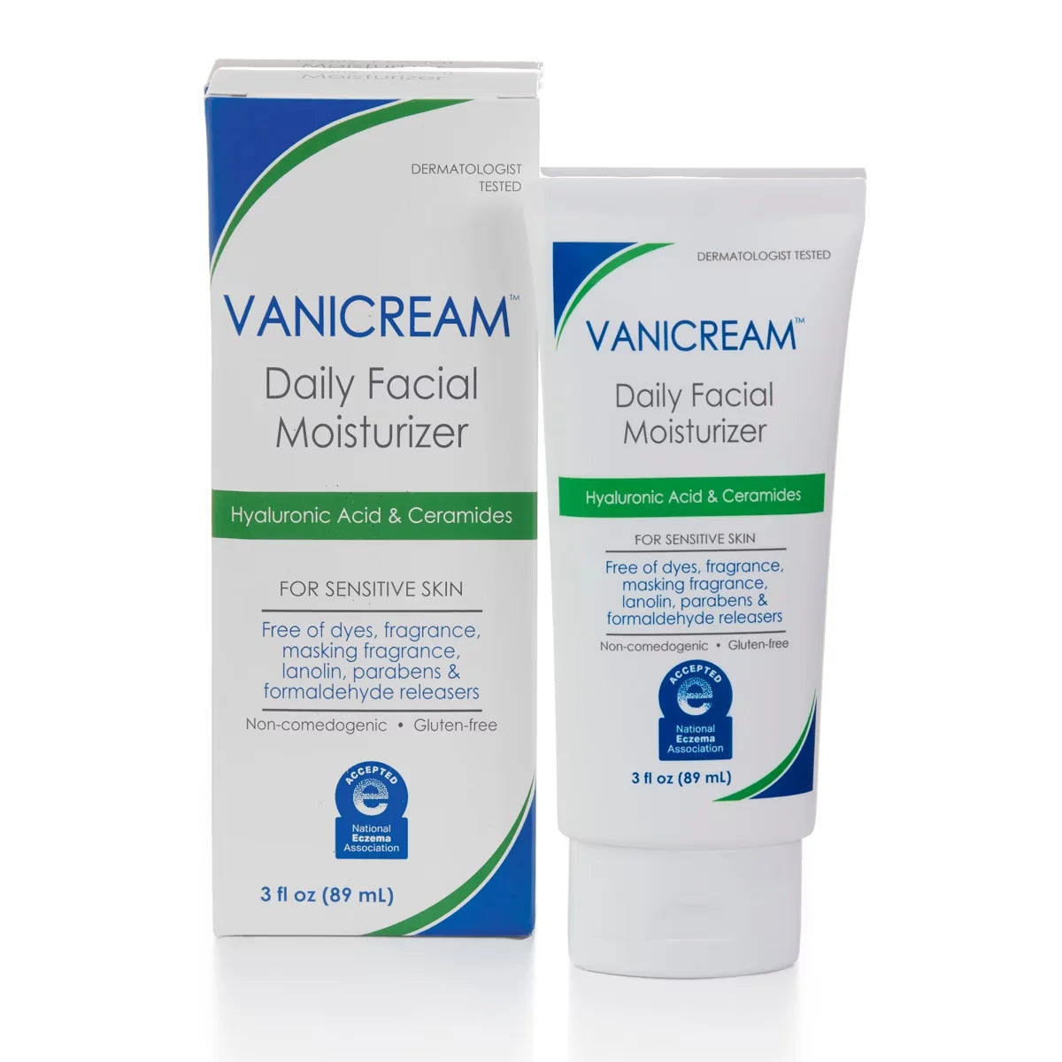 Vanicream Daily Facial Moisturizer with Hyaluronic Acid & Ceramides for Sensitive Skin - Unscented - 3 fl oz Main image