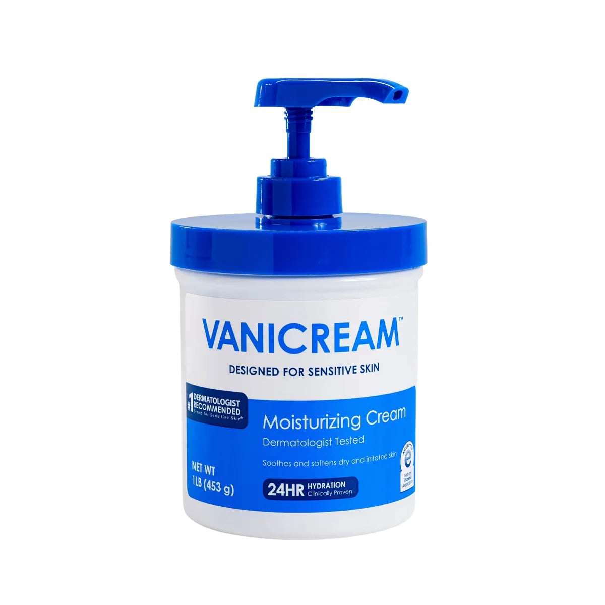 Vanicream Moisturizing Cream for Sensitive Skin with Pump - Unscented - 16oz: Hypoallergenic, Paraben-Free, Vegan Main image