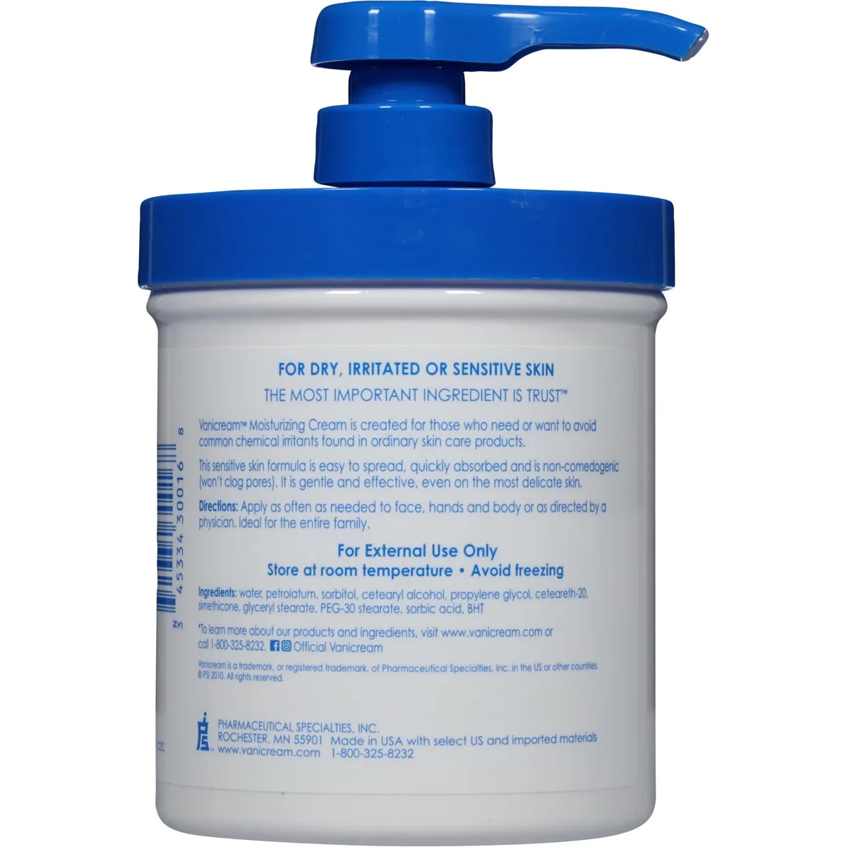 Vanicream Moisturizing Cream for Sensitive Skin with Pump - Unscented - 16oz: Hypoallergenic, Paraben-Free, Vegan Secondary image